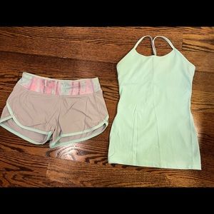Ivivva by Lululemon girls shorts and tank bundle